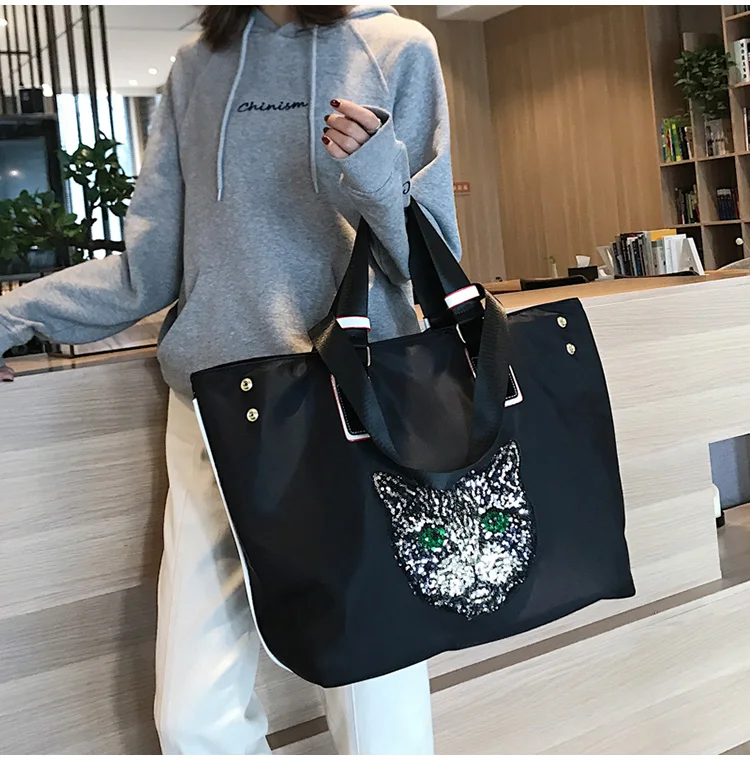 

Women's big bag short-distance travel bag shopping bag men's simple lightweight fitness bag boarding waterproof oxford spinning