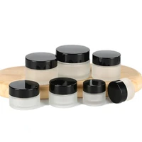 10pcs 5g 10g 20g 30g 50g empty amber glass jars containers cosmetic cream lotion powder bottles pots travel container gel box