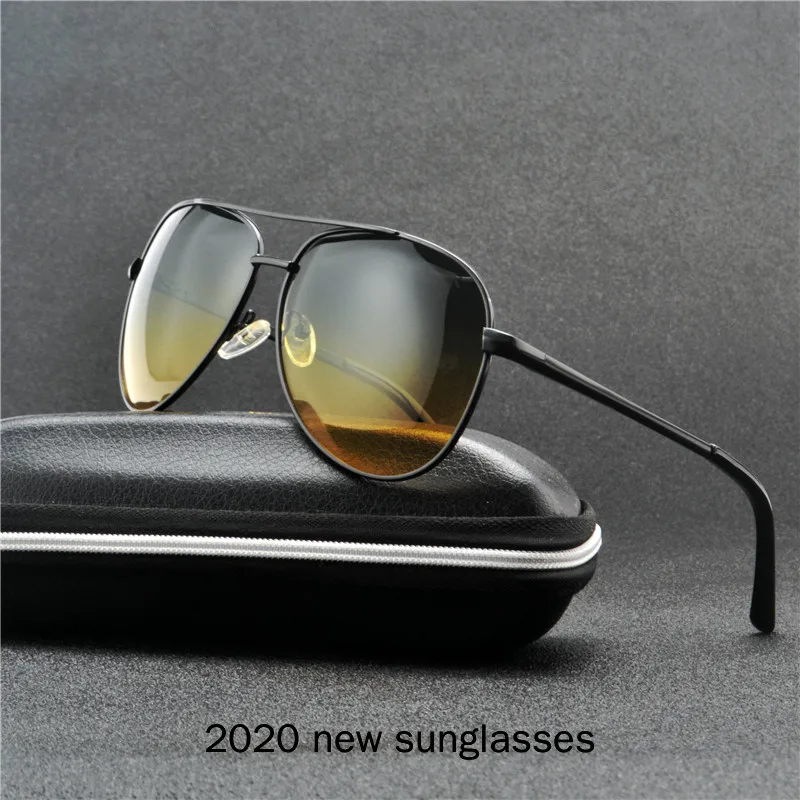 Мужские солнцезащитные очки ночного видения поляризационные авиаторы для