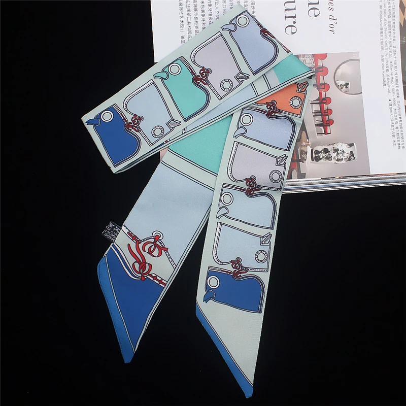 Классический женский тюрбан атласный саржевый принт летний брендовый маленький