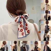 widely used pretty exquisite fashion vintage long scarf headband tie hair ponytail hair tie decoration for girl headwear gifts