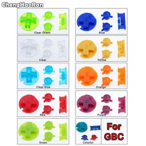 ChengHaoRan цветные яркие кнопки сменные для Gameboy цвет для GBC игровой консоли вкл. Выкл. Кнопки A B D кнопки-подкладки