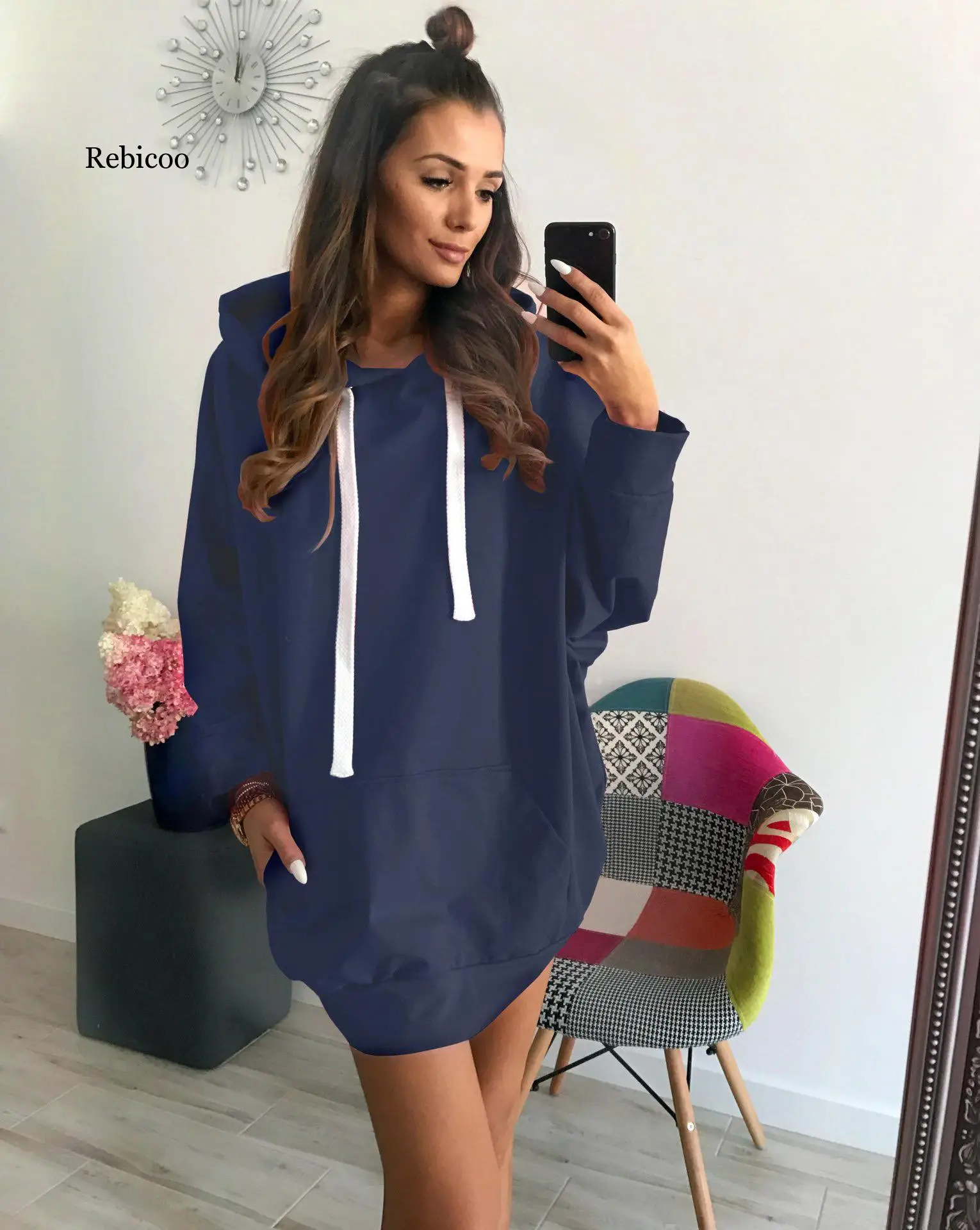 

2019 New Winter Female Solid Sweatshirt Women Autumn Hoodies Top Hoodie Harajuku Hoodie Female Black Colthes Oversized Hoodie