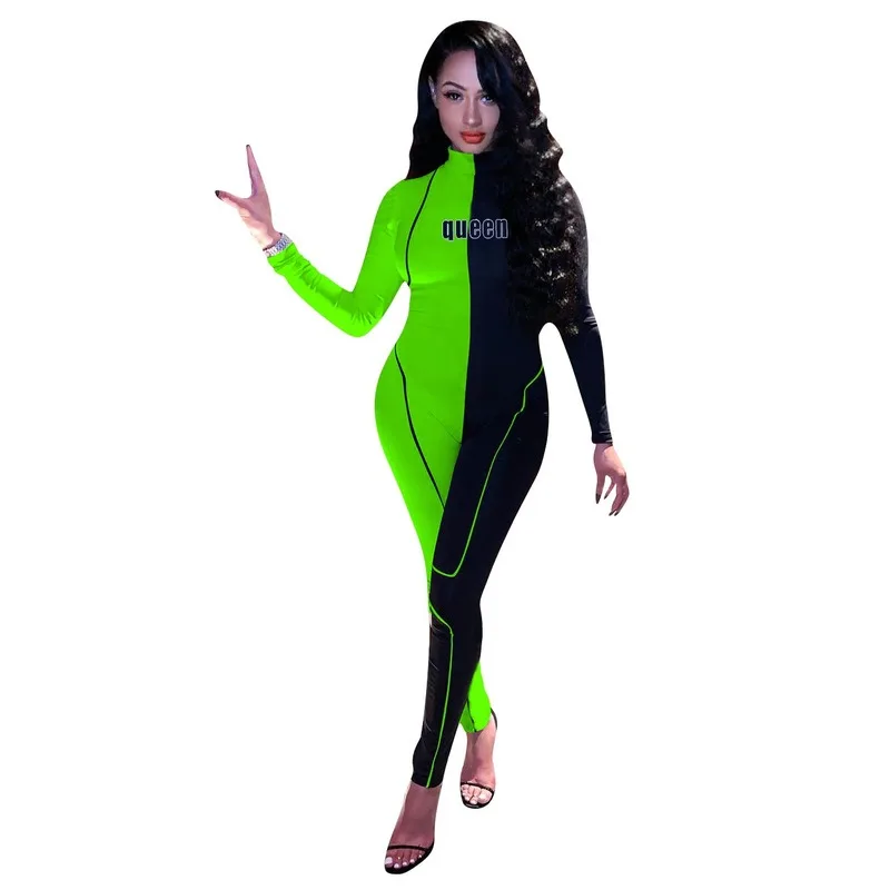 Женский комбинезон для фитнеса красный в стиле пэчворк одежда спортзала тонкий