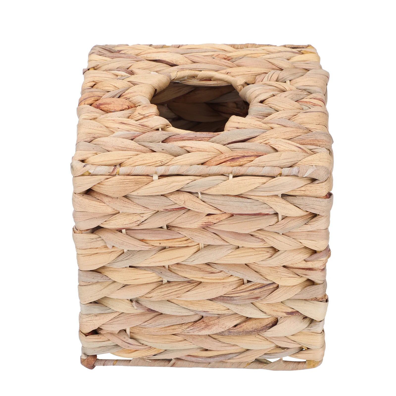 

1Pc Living Room Woven Tissue Storage Box Kitchen Storage Box (Light Yellow)