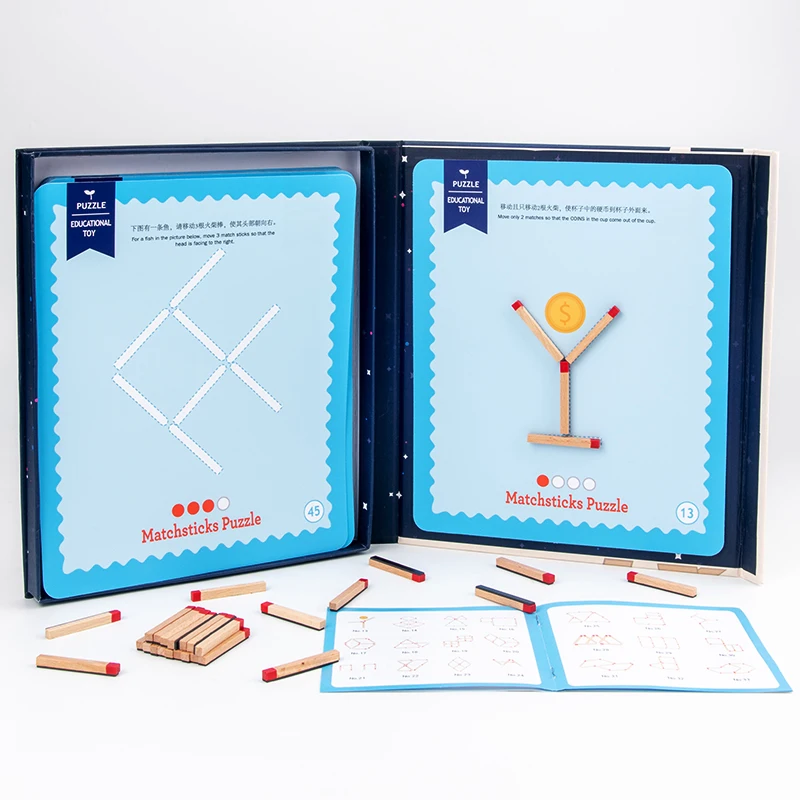 

Puzzle Thinking Training Magnetic Match Stick Game Children Math Logic Toy Board Game Match Stick