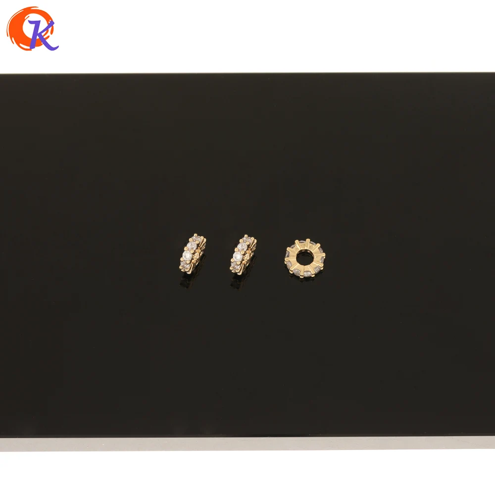 

Cordial Design 30Pcs 8*8MM Jewelry Accessories/Spacers Loop Beads/Genuine Gold Plating/CZ Charms/Hand Made/DIY Jewelry Making