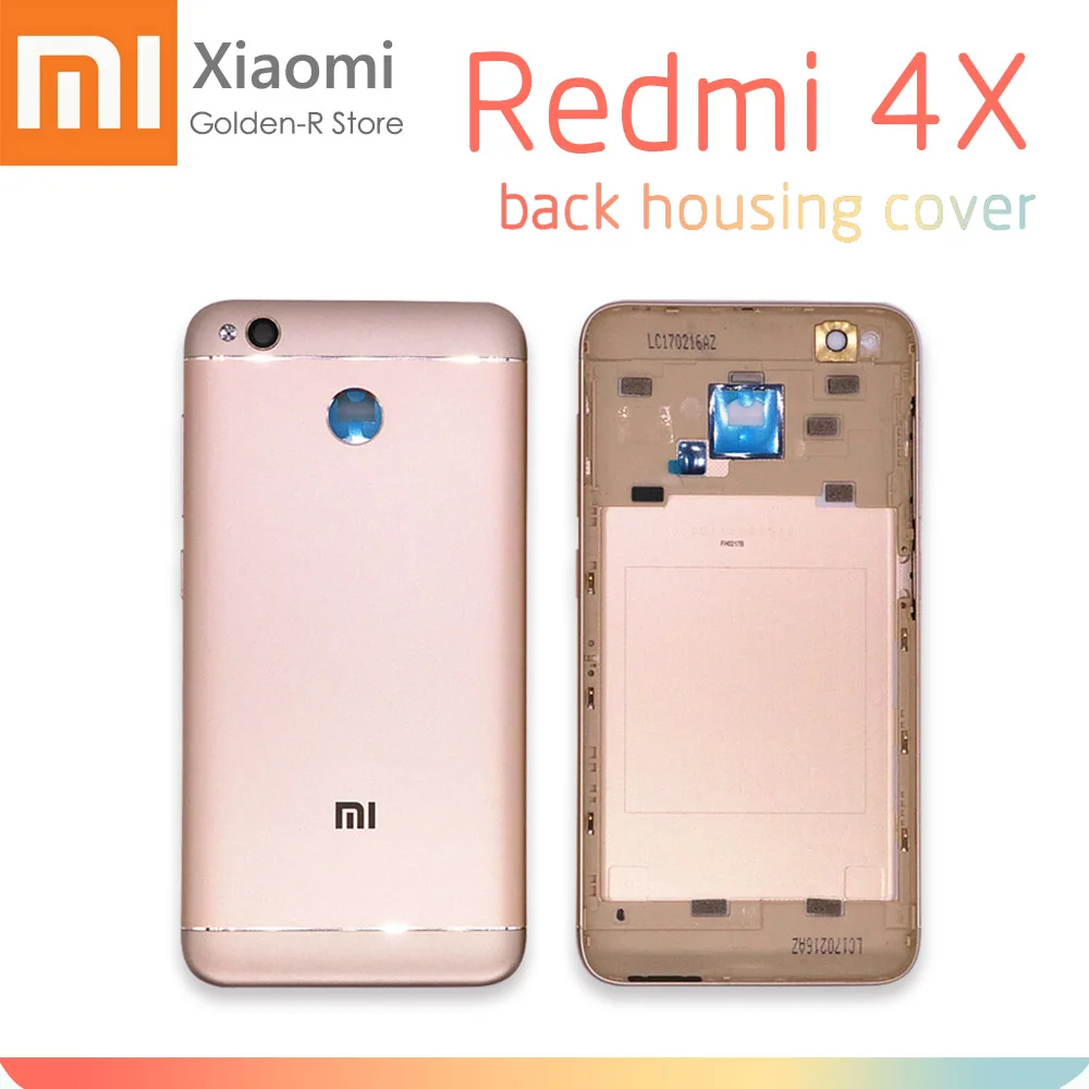 Запасные части для Xiaomi Redmi 4X Задняя крышка батареи металл + стекло камеры боковые