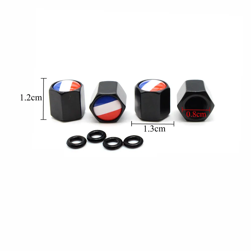 4 шт./компл. цинковый сплав Франция Флаг Стиль крышка на стержень клапана шины