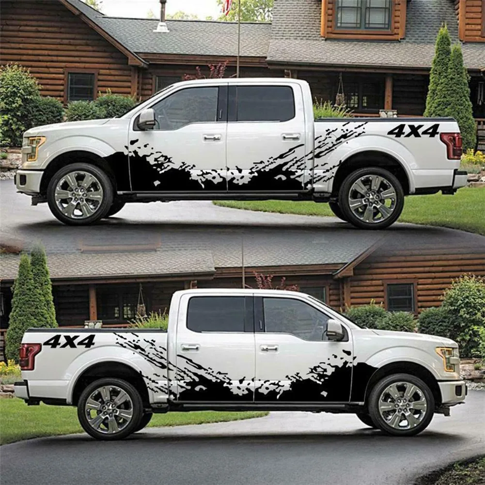 

2PCS Car Sticker 4X4 Auto Black Body Car Decal Decoration Off Road Stickers Vinyl
