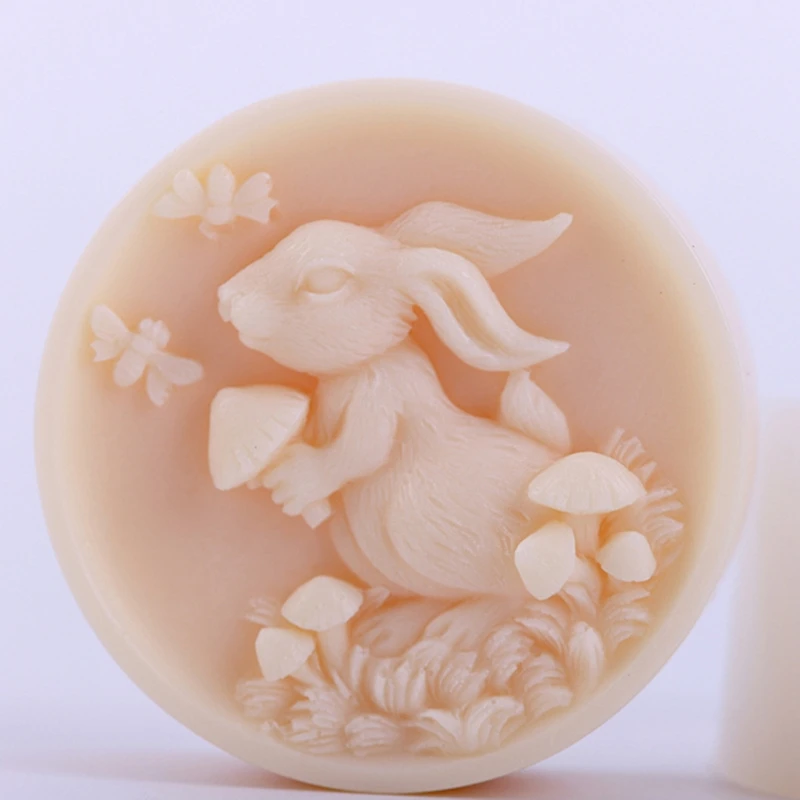 

3D Bunny Rabbit Silicone Soap Mold DIY Candle Making Handmade Craft Cake Mould L5YE