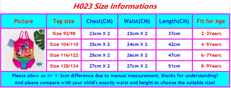New Kids& Baby Girls Swimsuit 2~16Y Girls Swimwear Children one piece Cartoon Swimwear High quality Kids Beach wear- 9021MIX