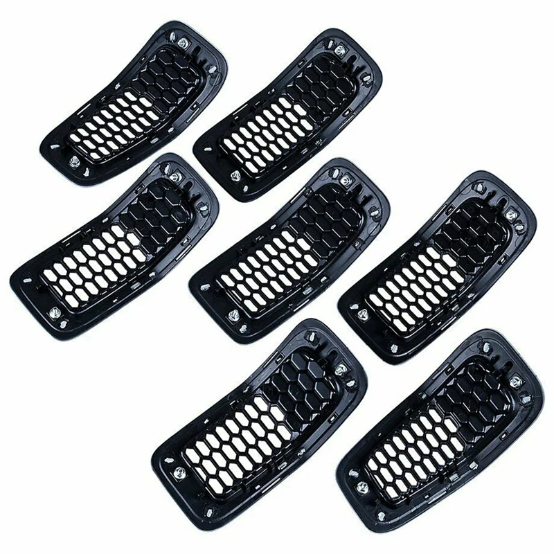 

7Pcs Car Front Grille Assembly Compatible for Jeep Cherokee 2014-2018 Part Number:6CY39XS9AC