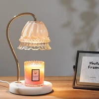 Glass Cover Melting Wax Lamp Marble European Romantic Melting Candle Lamp Gift Aromatherapy Lamp Desktop Decoration Table Lamp
