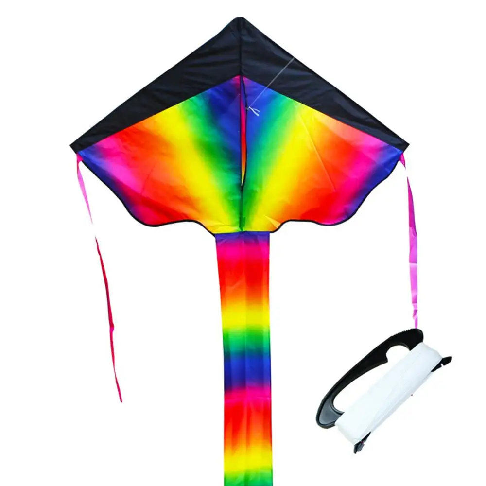 Новый Красочный воздушный змей длинный хвост летающая игрушка Огромный Радужный