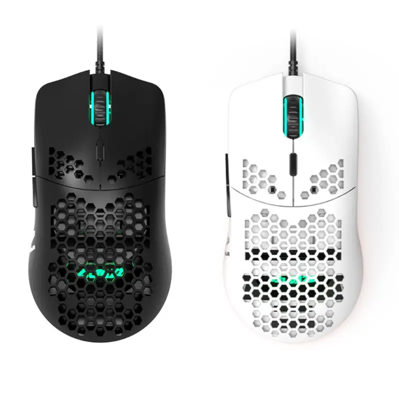 

AJ390/AJ390R Lightweight Wired Mouse Hollow-out Gaming Mouce Mice 6 DPI Adjustable 7Key