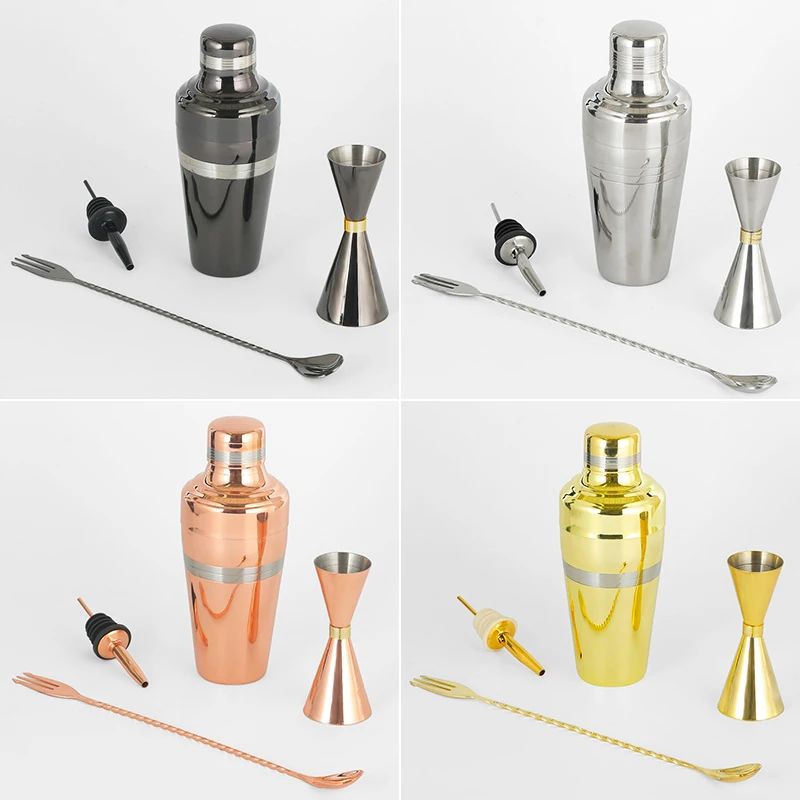 

Aixiangru Japanese Cocktail Shaker Set 4 Pieces Bartender Kit Includes Shaker,Jigger,Strainer,Spoon Bar Accessories