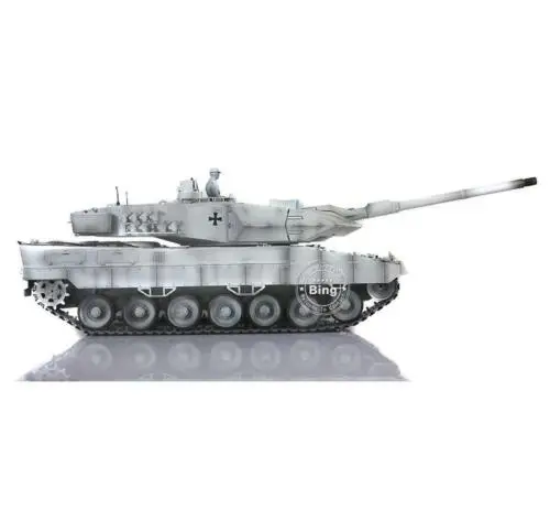 Leopard2A6 Радиоуправляемый Танк 3889 Ver2 полностью металлический шасси 1/16 заказной Камуфляж Зимний снег TH00944