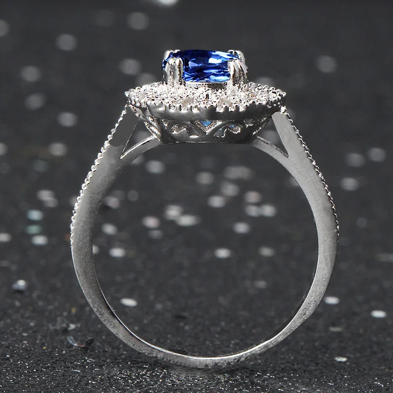 Женское кольцо с сапфировым топазом ювелирное изделие из стерлингового серебра