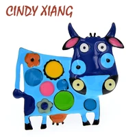 cindy xiang colorful enamel cow brooches for women winter coat sweater pin brooch animal milk cow pin diaco jewelry 2021