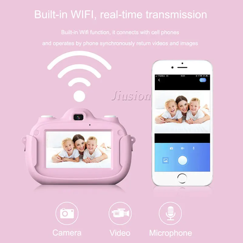 Детская камера 3 0 ''сенсорный экран двойной объектив Wi-Fi передача HD 1080P