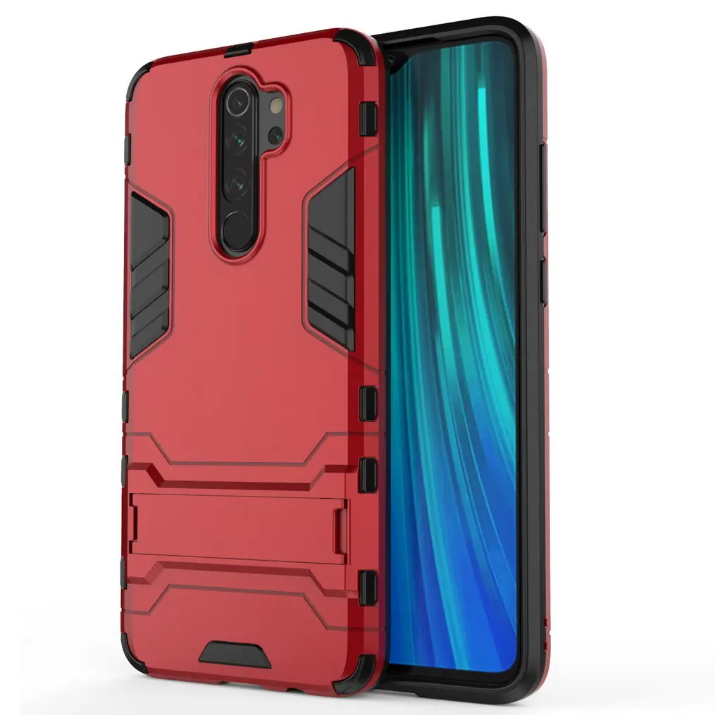 Гибридные армированные чехлы для Xiaomi Redmi Note 8 чехол с подставкой противоударный