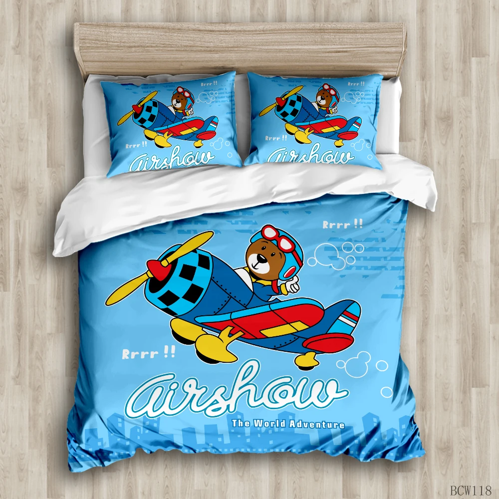 

2/3 Pieces Cartoon Bedding Set 3D Print Kids Duvet Cover For Children Cute Bed Quilt Cover Comfortable And Soft Bed Cover Set