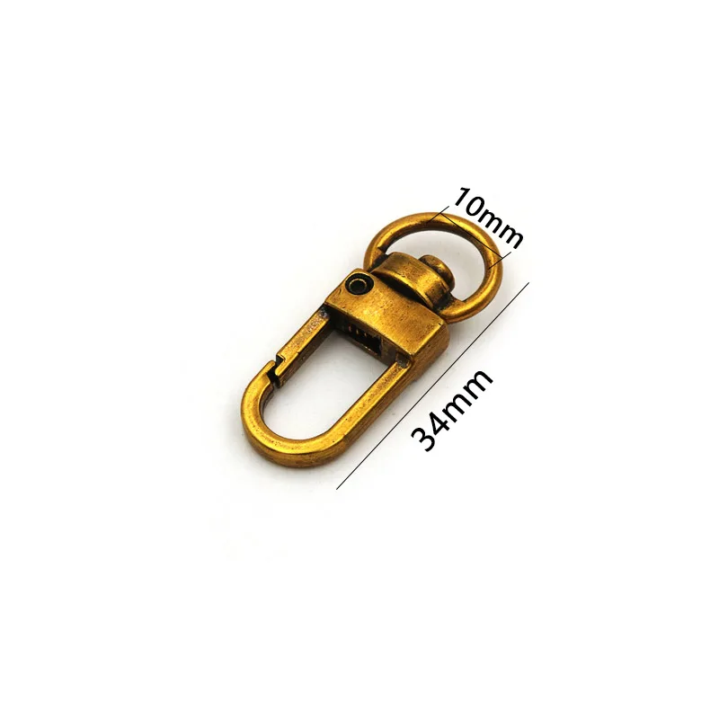 10 Pcs/Lot Metal Spring Buckle Carabiner Car Keychain Waist Belt Clip Key Rings Holder Bag Pendant | Chains