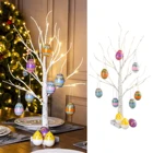 Пасхальное освещение, белое Березовое дерево, питание от батарейки, светильники, теплый белый светодиод, искусственное дерево, домашнее искусственное дерево