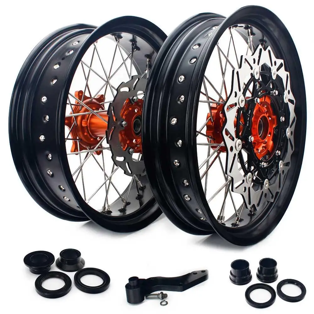 BIKINGBOY 3 5/4 25/4 5/5 0 17 &quotспереди и сзади колесные диски ступицы тормозные для KTM SX F 450 09