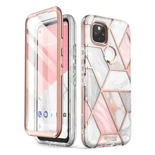 I-BLASON For Google Pixel 5 Case (2020 Release) Cosmo Full-Body Glitter Marble Bumper Case Cover with Built-in Screen Protector