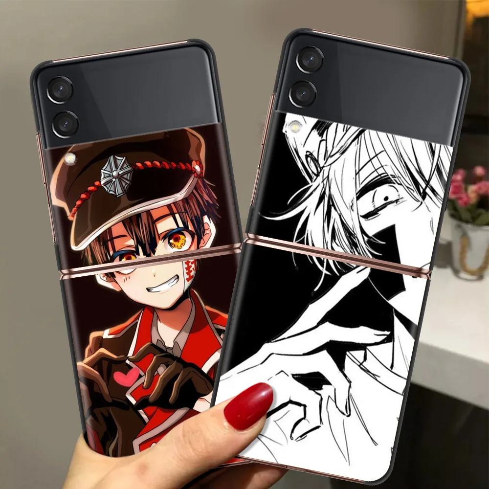 

Toilet Bound Hanako Kun Luxury Phone Cover For Samsung Galaxy Z Flip Case Black For Samsung Z Flip 3 5G Hard PC Foldable Shell