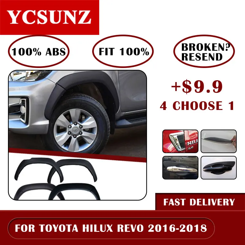 Брызговики для Toyota Hilux 2016 2017 2018 2019 двойные тонкие черные|Грязезащита| |