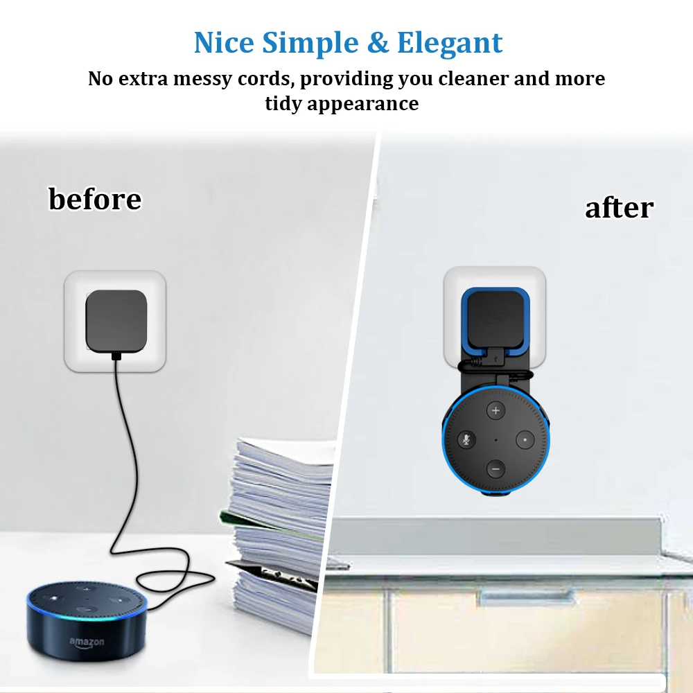 Household Wall Mount For Amazon Echo Dot 2nd Gen With Cable Winder Protective Bracket Hanger Clip Smart Speaker Subwoofer Stand |