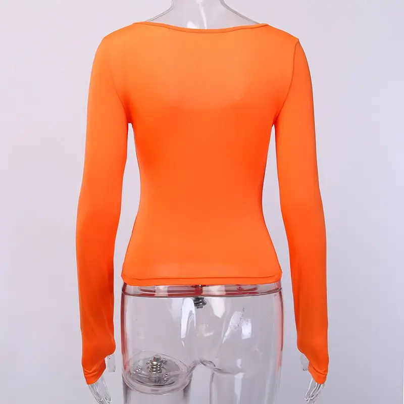 Осенне зимняя Новинка Повседневная модная Однотонная футболка рубашка с