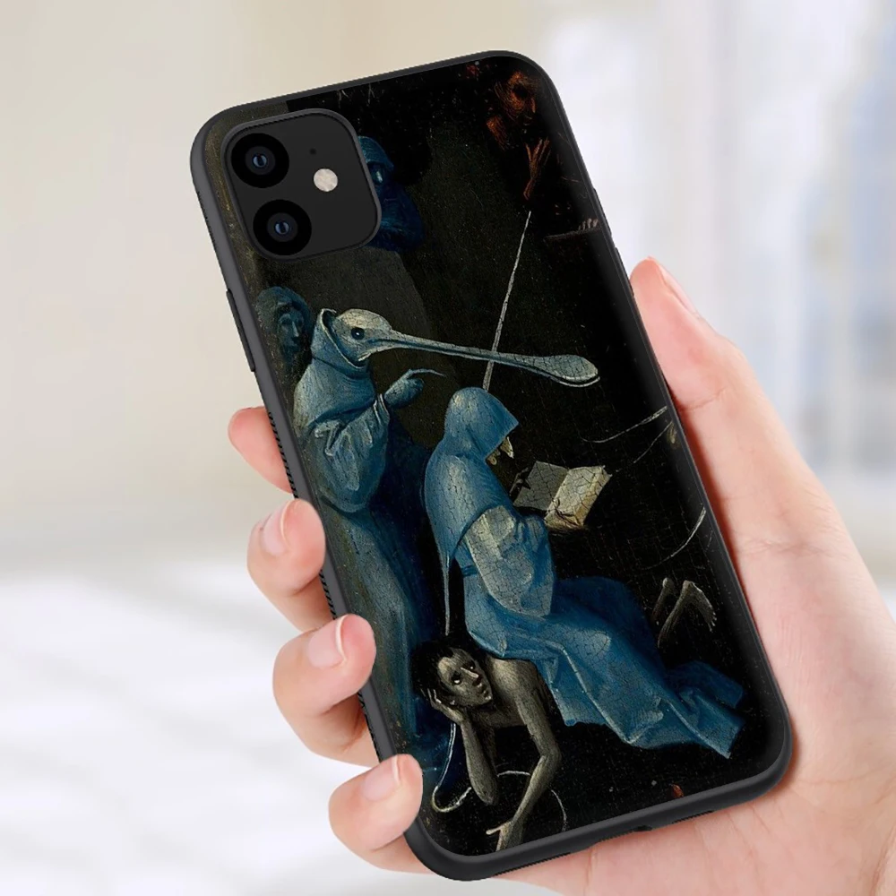 Hieronymus Bosch Мягкий силиконовый чехол для телефона чехол для iPhone 5 5S SE 6 6S 7 8 plus X XR XS 11 Pro Max - Цвет: B2