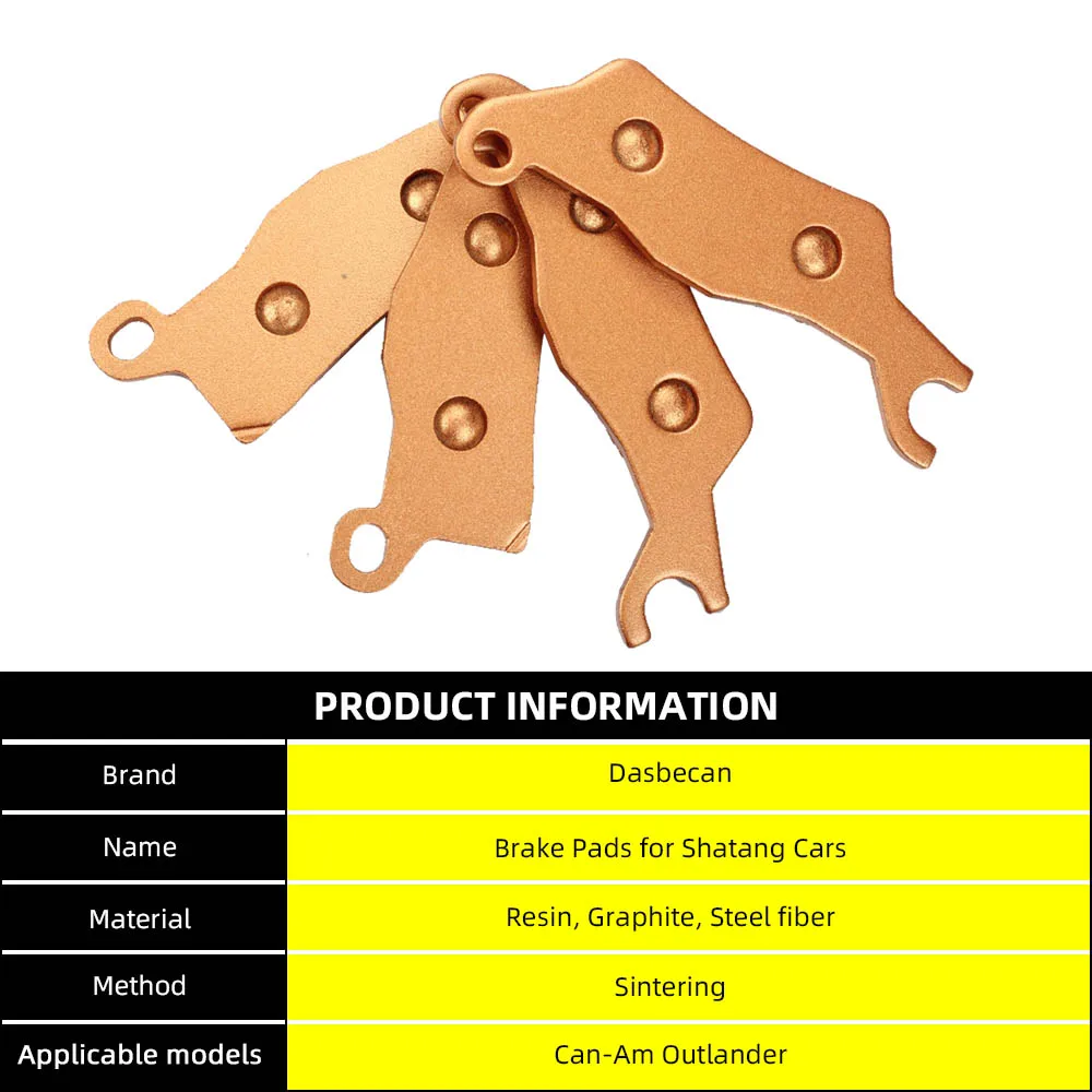 Dasbecan автомобильные спеченные металлические жесткие тормозные колодки для Can Am
