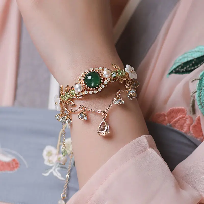 

Antique Chinese Ancient Bracelet Retro Forest Department Handmade Spring Bracelet Charm Bracelets For Women Quick Delivery