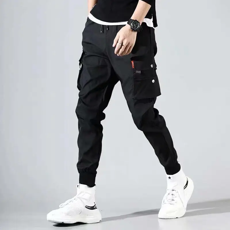 

Мужские брюки-карго с боковыми карманами, шаровары 2021 в стиле хип-хоп, повседневные мужские Штаны для активного отдыха, джоггеры, модная пов...