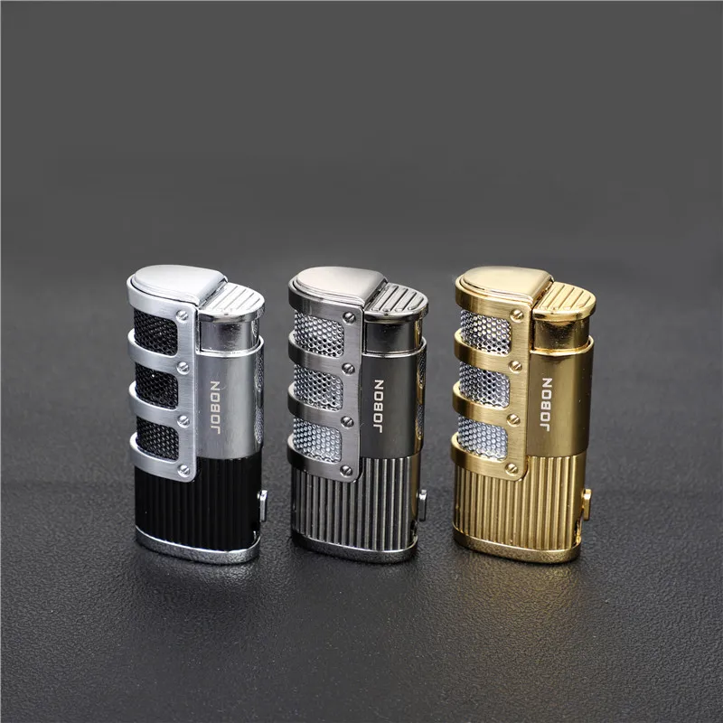 

Windproof Torch Jet Turbo Gas Lighter 1300 C Metal Three Nozzles Butane Spray Gun Cigar Cigarettes Lighters Smoking Accessories
