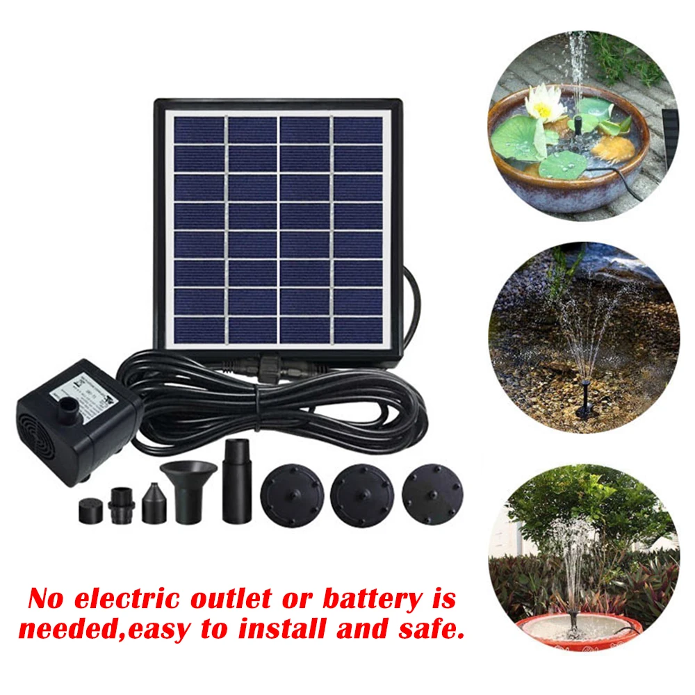 Солнечная энергия садовый фонтан водяной насос пруд бассейн аквариумный