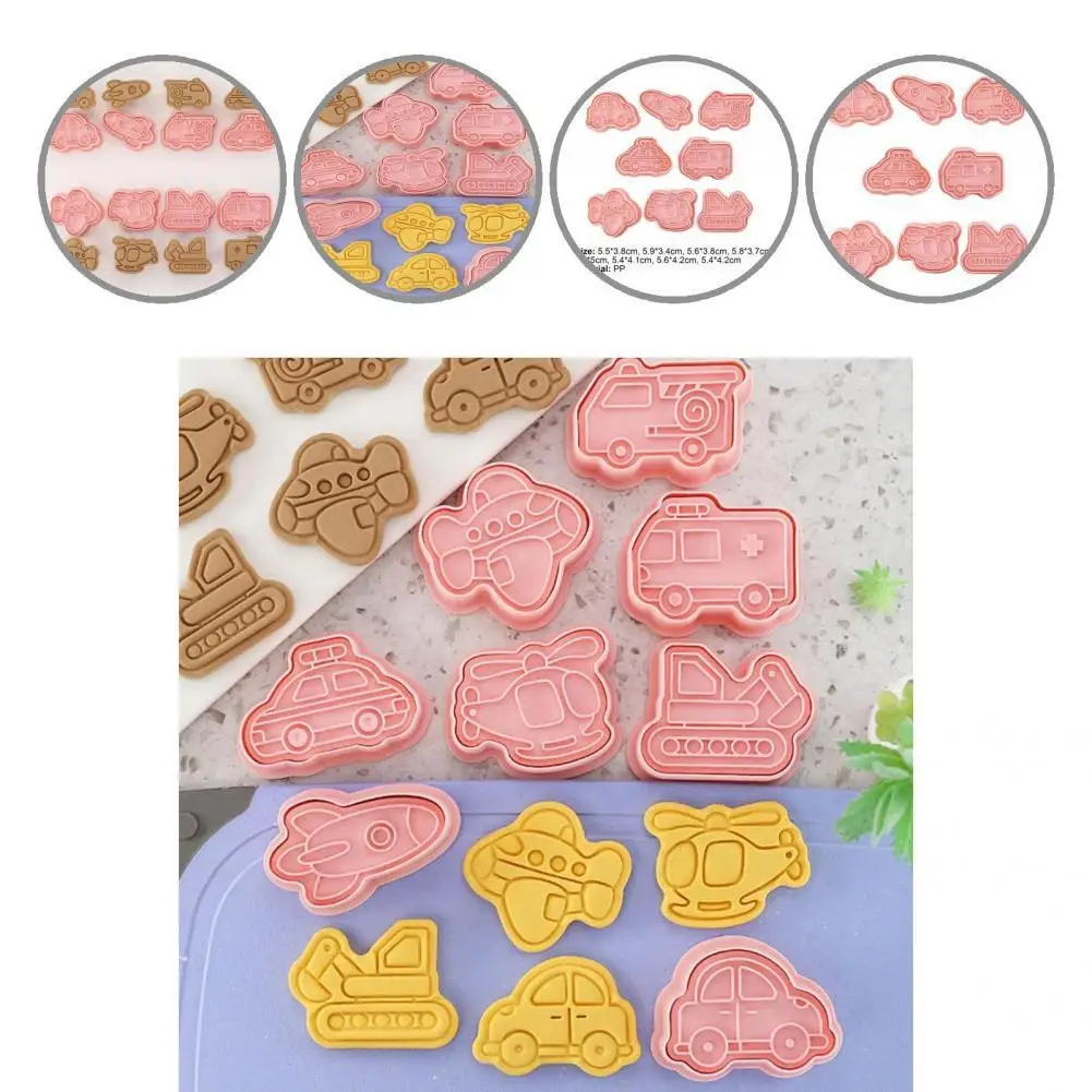 

Durable Cookie Molds Tasteless PP Children Holiday Cookie Mould Stencils Baking Mould Stencils Biscuit Molds 8Pcs/Set