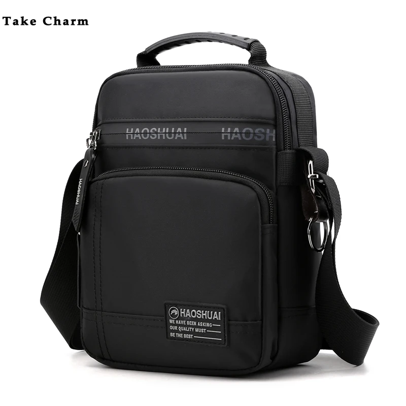 Мужская Легкая простая сумка мессенджер на одно плечо маленькая квадратная