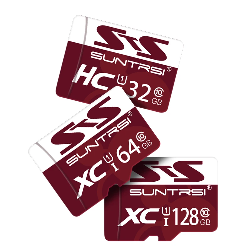 Suntrsi карта памяти 128 ГБ 256 ГБ Micro SD TF карты 64 ГБ 32 ГБ флэш-карта SDHC высокая скорость класс 10 C10 продукт