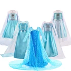 Платье Эльзы для девочек 3-10 лет, 2021