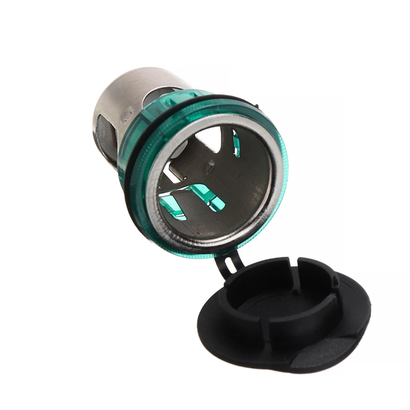 Новая зеленая медная нейлоновая розетка для автомобильного прикуривателя 12