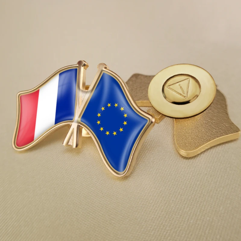 Европейский союз и Франция перекрестные двойные искусственные броши