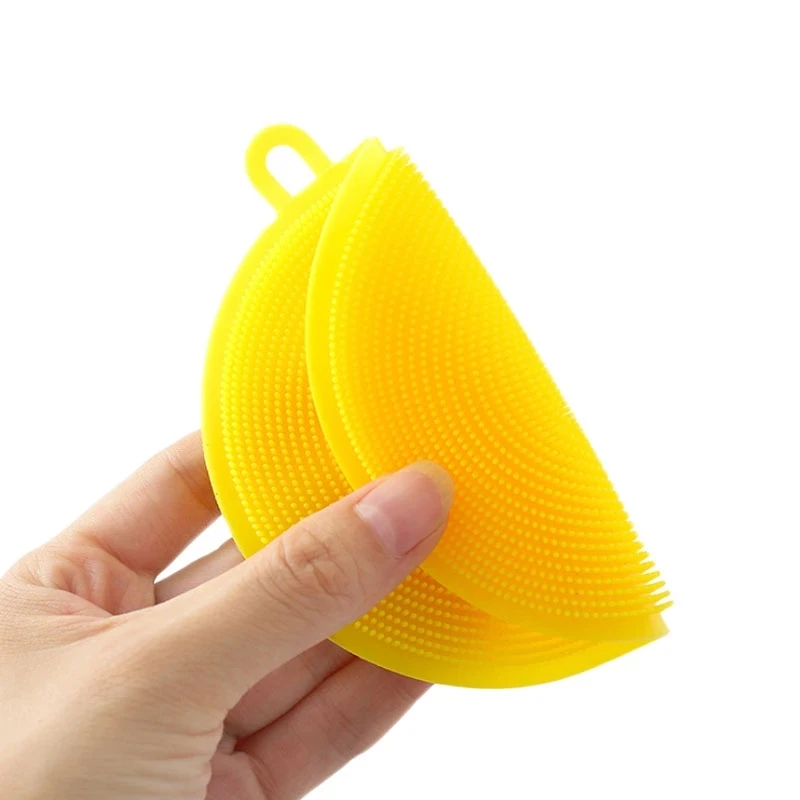

Silicone Cleaning Brush Dishwashing Sponge Multi-functional Fruit Vegetable Cutlery Kitchenware Brushes Kitchen Tools