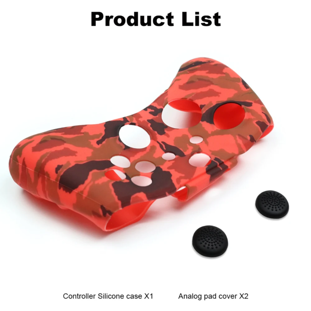 Для контроллера Xbox One X S геймпад камуфляжный силиконовый чехол резиновый для