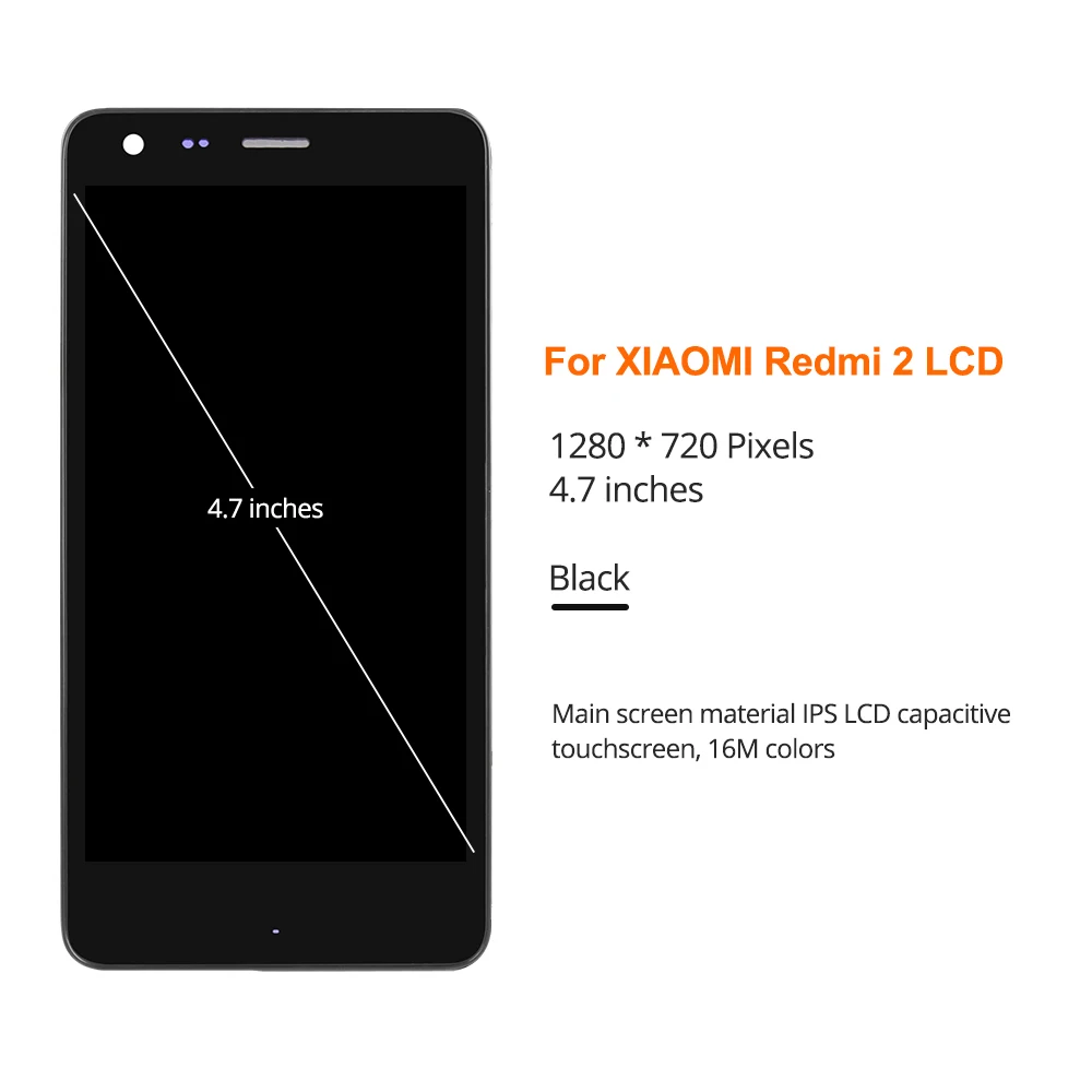 ЖК дисплей 4 7 дюйма + TP рамка для Xiaomi Redmi2 Redmi 2 дигитайзер сенсорного экрана в сборе